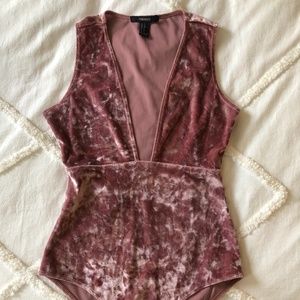 Forever 21 Velvet Body Suit